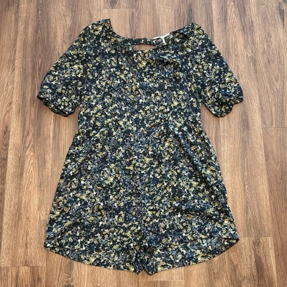 French Connection Unique Romper Button Neck Size 14